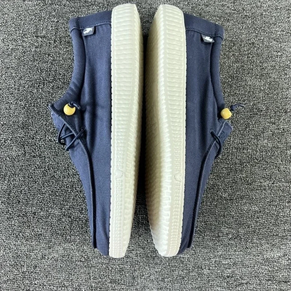 Pitas Shoes Mens 12 Dark Blue Canvas Slip On Loafers Casual WP150 DANI